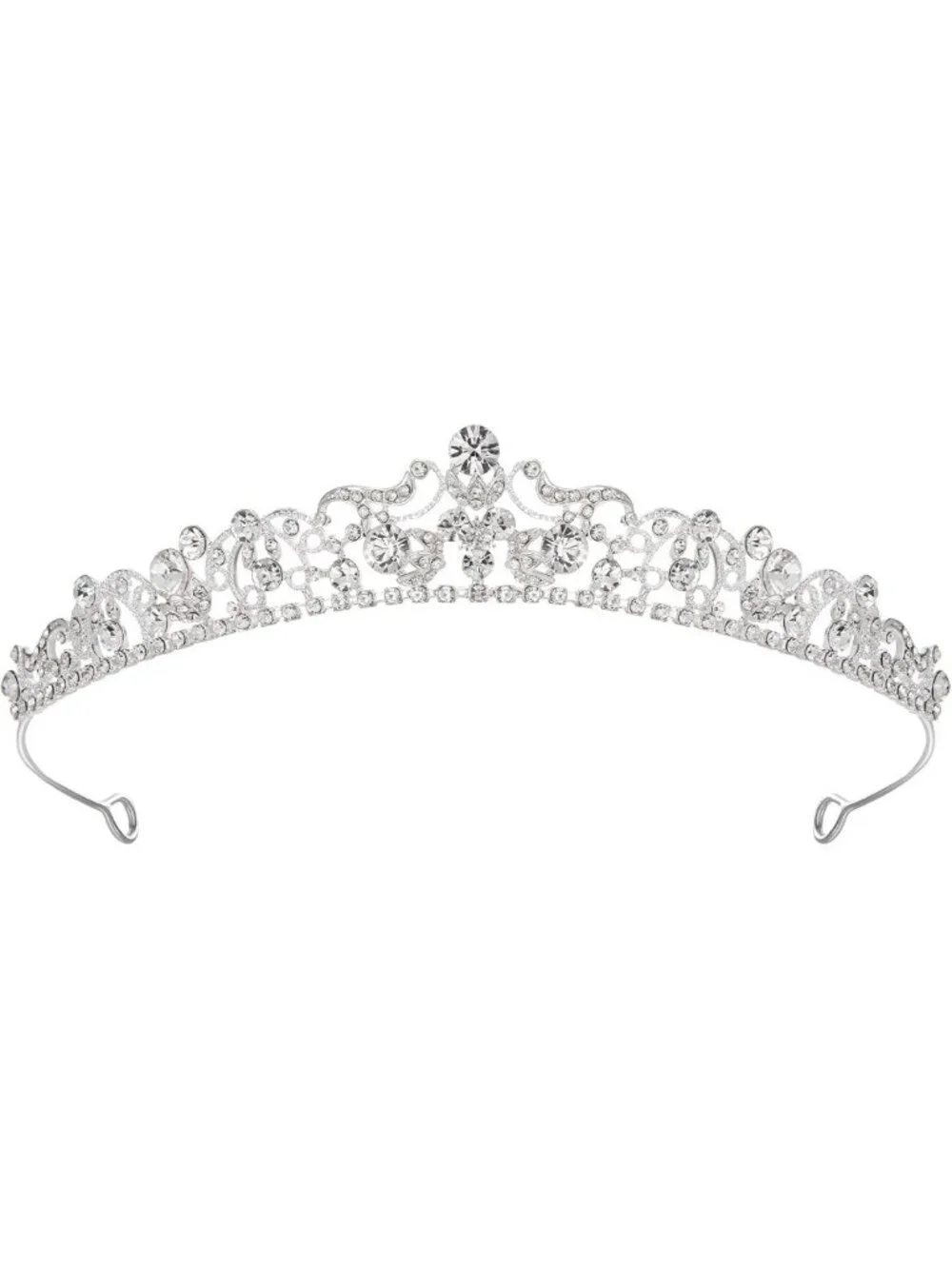 Elegant Rhinestone Bridal Tiara Crown | Wedding Headpiece for Women, Princess